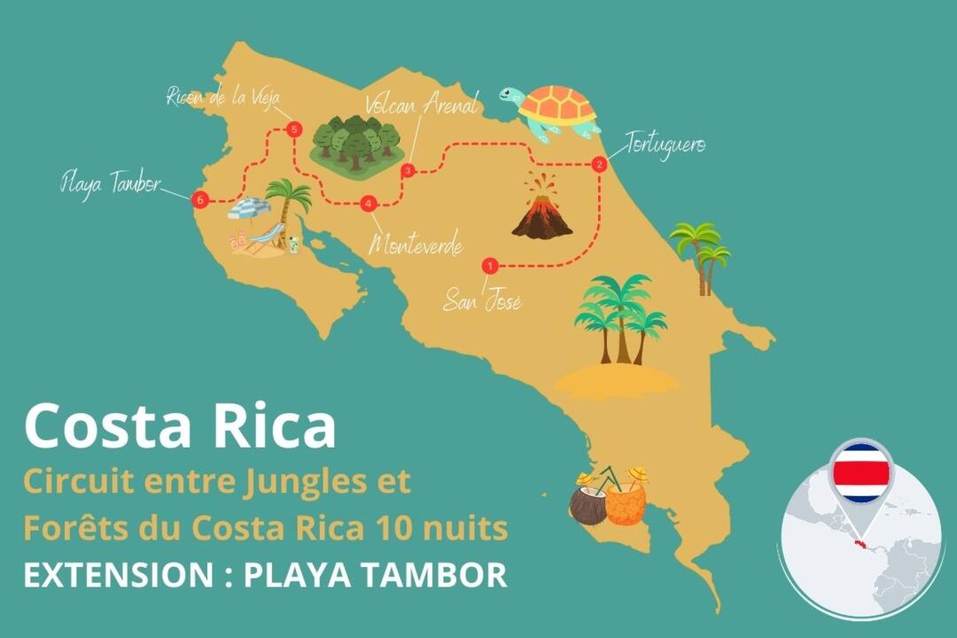 Costa Rica - Circuit entre Jungles et Forêts du Costa Rica en 10 nuits avec extension Playa Tambor