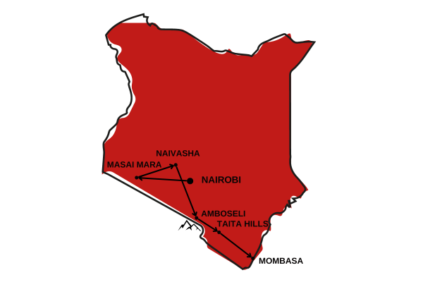 Kenya - Circuit Aux Rythmes de la Savane Africaine et Plage Tropicale