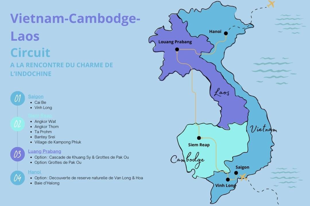 Cambodge - Laos - Vietnam - Circuit Privatif à la Rencontre du Charme de l'Indochine