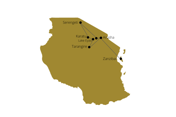 Tanzanie - Circuit Best of Tanzanie en Privatif et Plage Zanzibar 5* tout compris